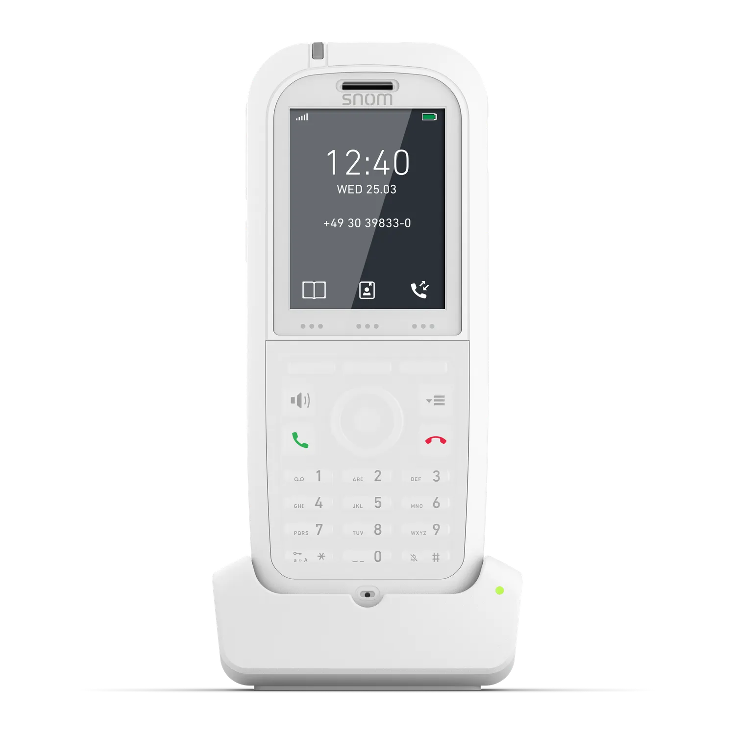 Combiné DECT médical Snom M90 blanc antibactérien.DECT IP65.