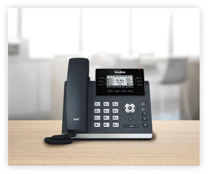 Téléphone IP SIP-T42U de marque Yealink - Leader mondial en fourniture et solution de téléphonie VoIP - Partenaire premium d'EISN