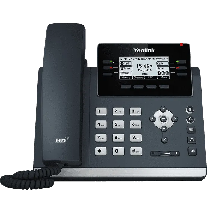 Téléphone IP SIP-T42U de marque Yealink - Leader mondial en fourniture et solution de téléphonie VoIP - Partenaire premium d'EISN