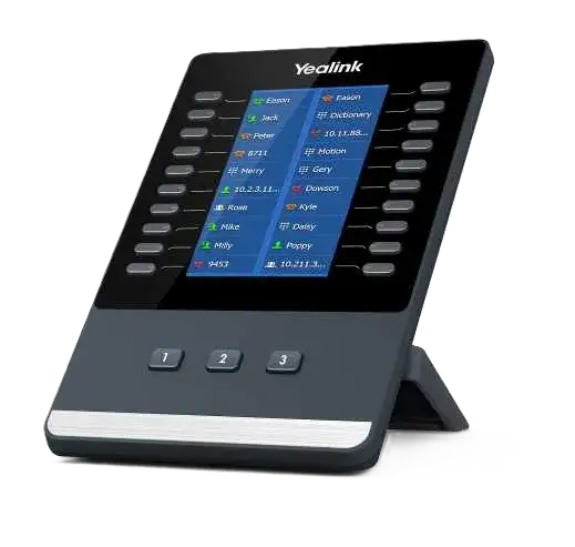 Extension de touches Yealink EXP43 vue de droite compatible avec les SIP T4 Serie - pour gestion avancée des appels