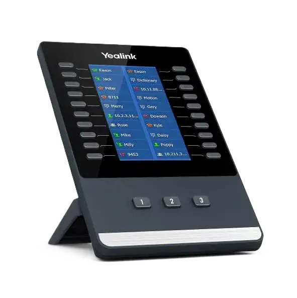 Extension de touches Yealink EXP43 vue de gauchecompatible avec les SIP T4 Serie - pour gestion avancée des appels