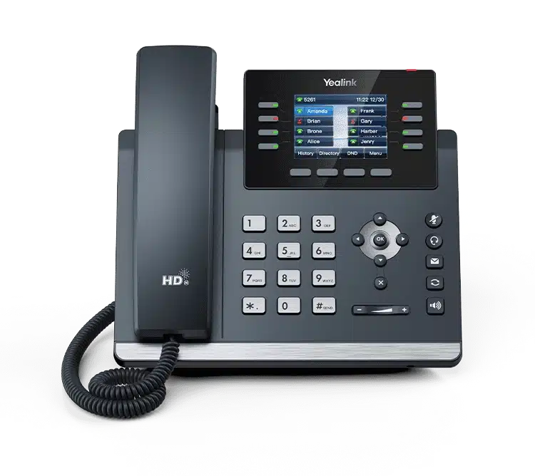 Téléphone IP SIP-T44W de marque Yealink - Leader mondial en fourniture et solution de téléphonie VoIP - Partenaire premium d'EISN