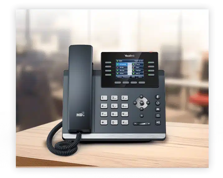 Téléphone IP SIP-T44W de marque Yealink - Leader mondial en fourniture et solution de téléphonie VoIP - Partenaire premium d'EISN