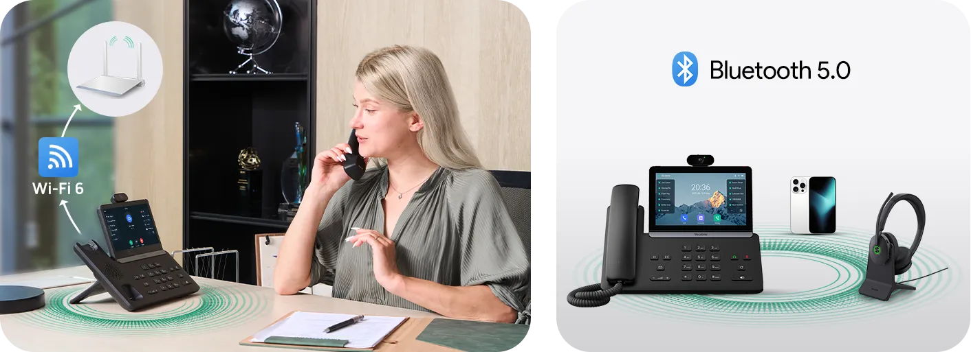 Téléphone IP Yealink T88V Pro avec écran tactile HD et caméra intégrée