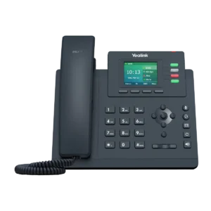 Téléphone IP Yealink SIP-T33G vu de face, écran couleur