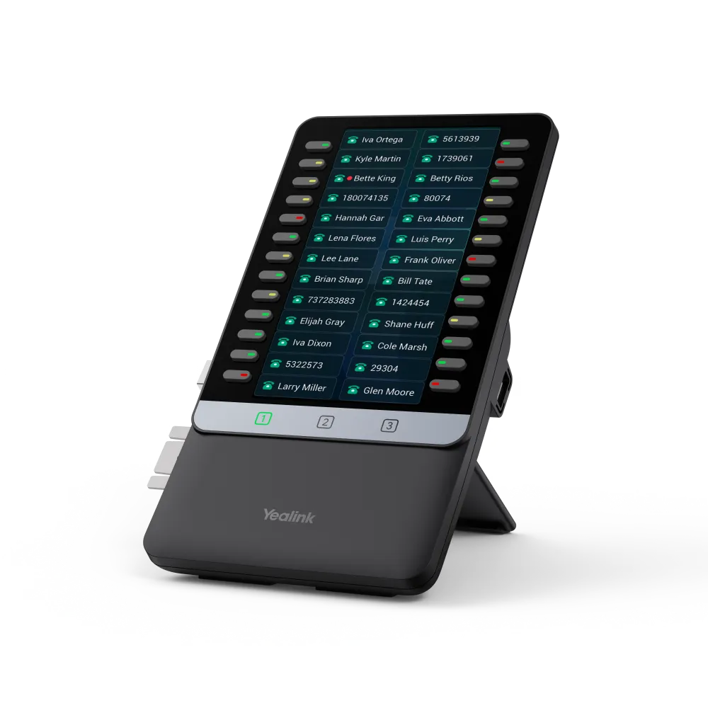 Extension de touches Yealink EXP55 vue de droite pour téléphones IP séries T7 et T8