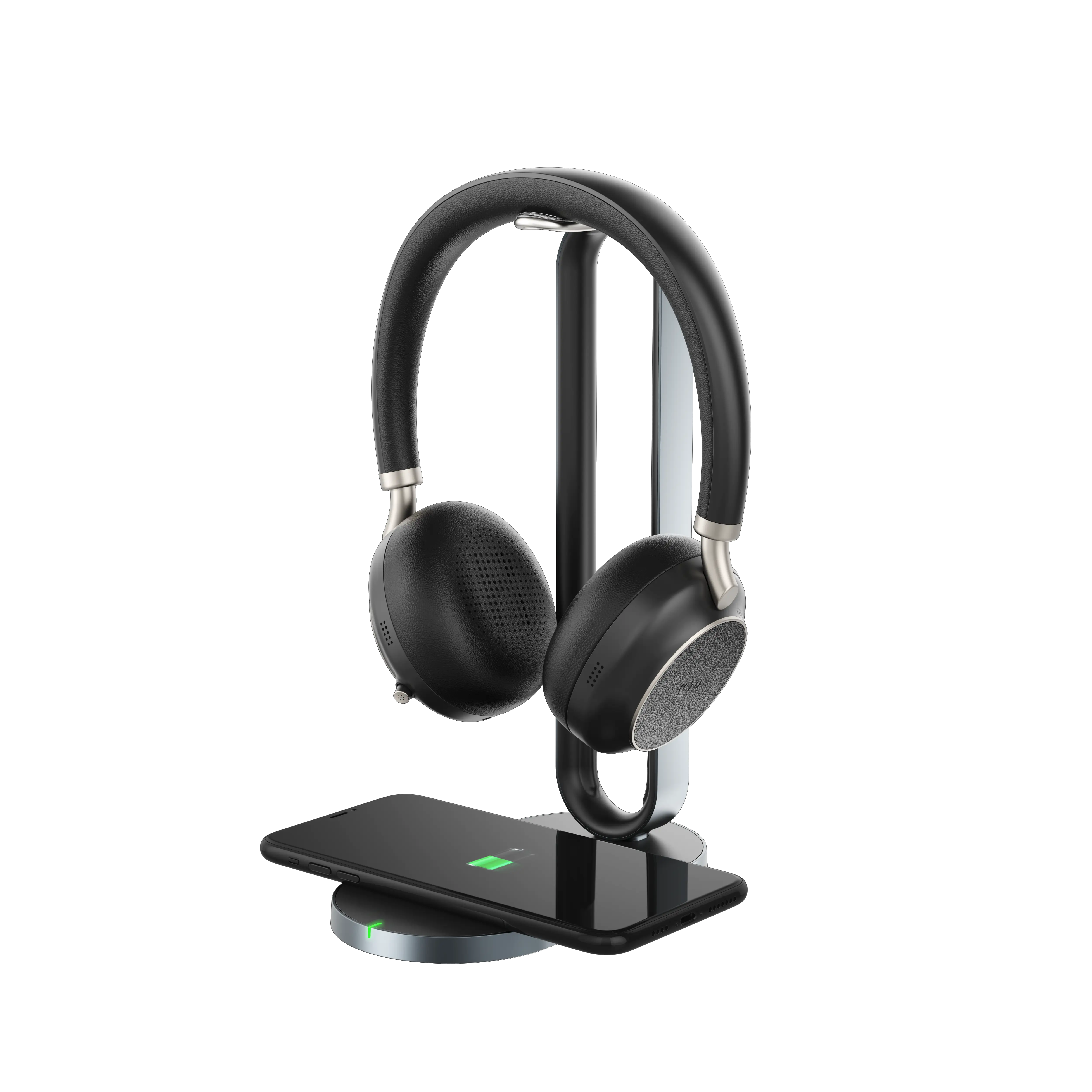 Pack casque noir premium Yealink BH76 Station de charge Qi