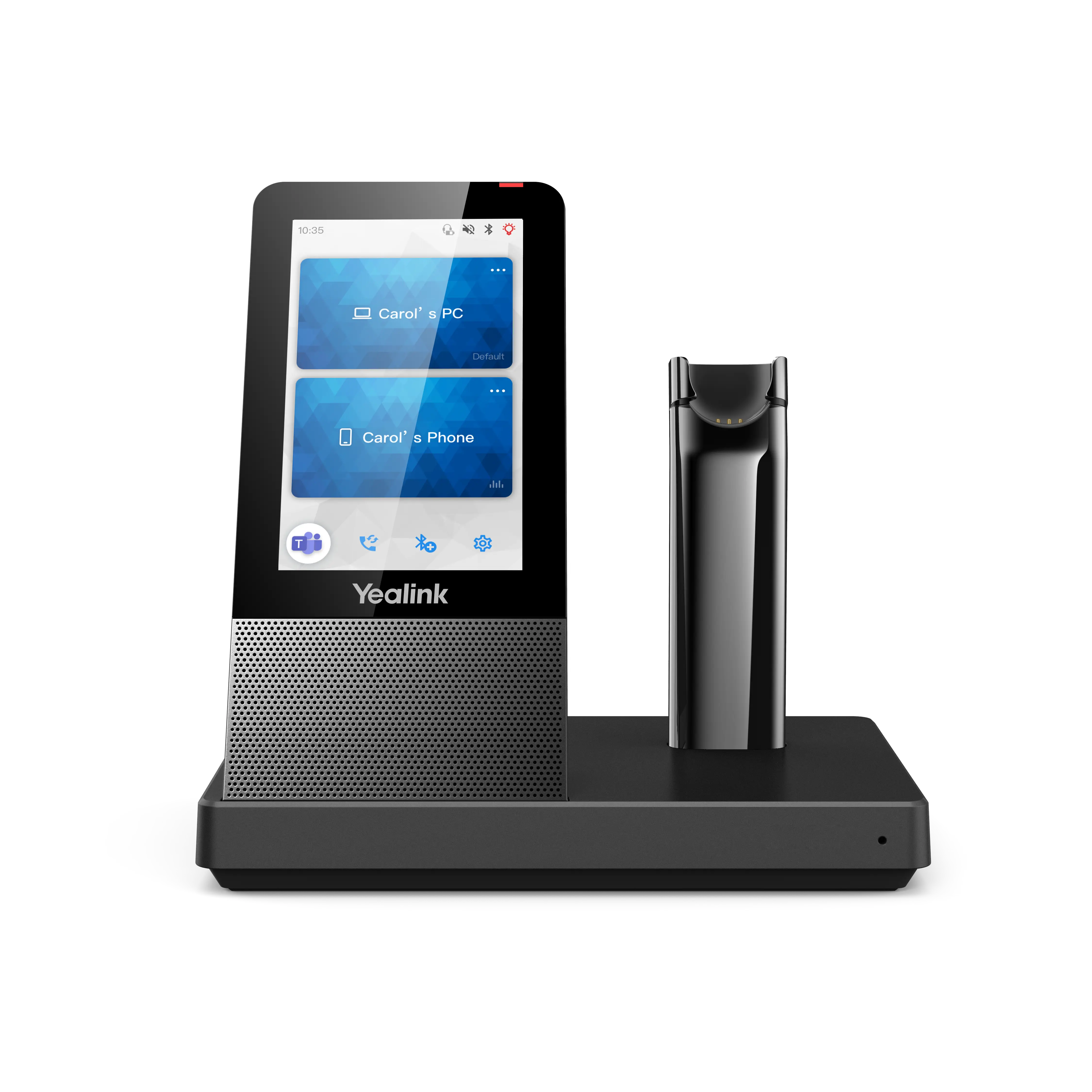 Station de travail Yealink WH67 : Base avec hub USB et speakerphone
