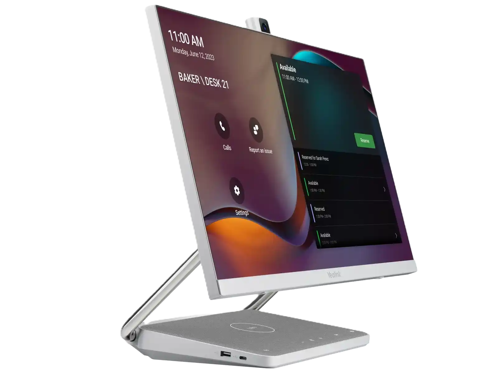 Poste de travail épuré avec Yealink A24 connecté en USB-C