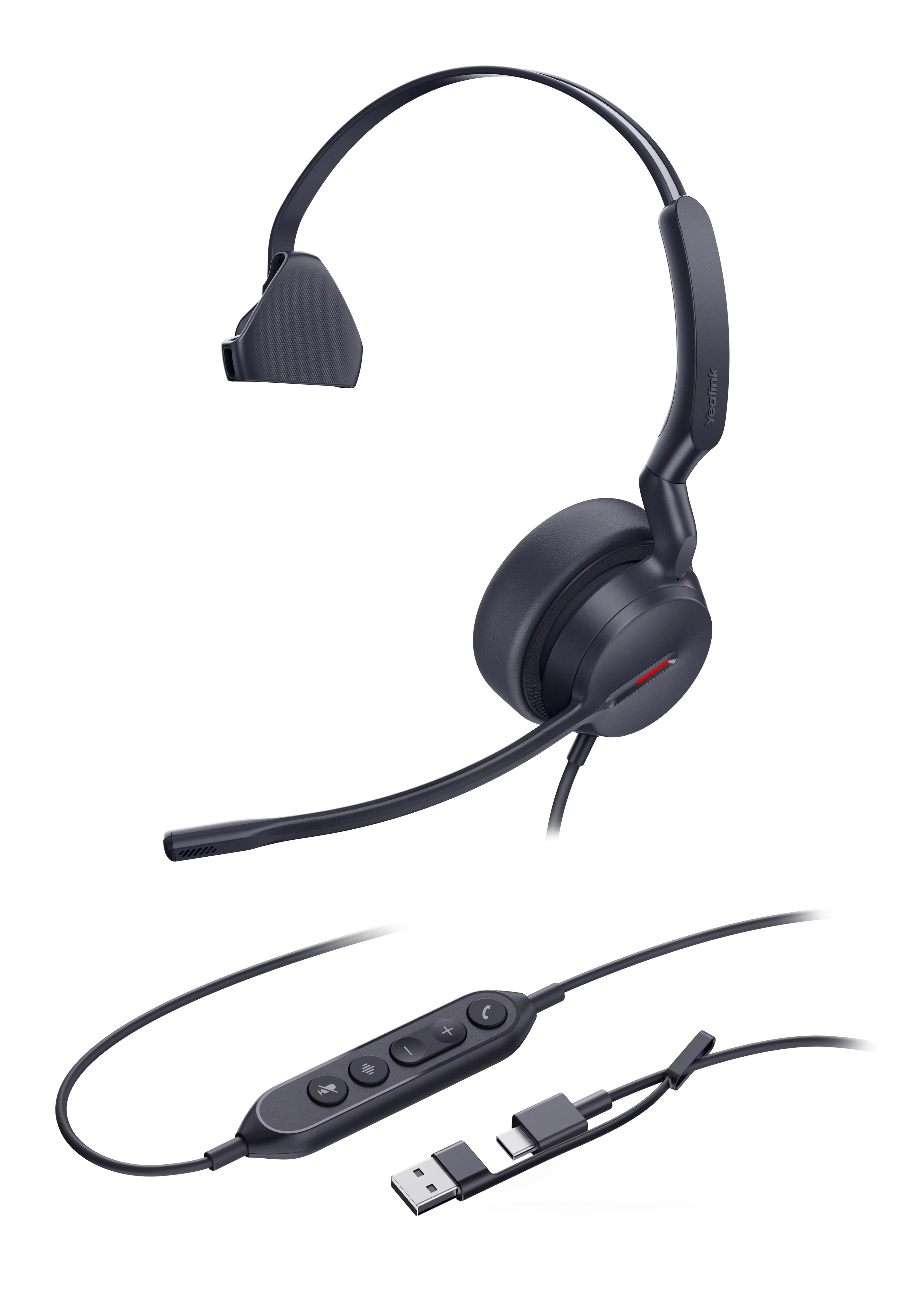 Casque filaire mono Yealink UH44 une oreillette noir