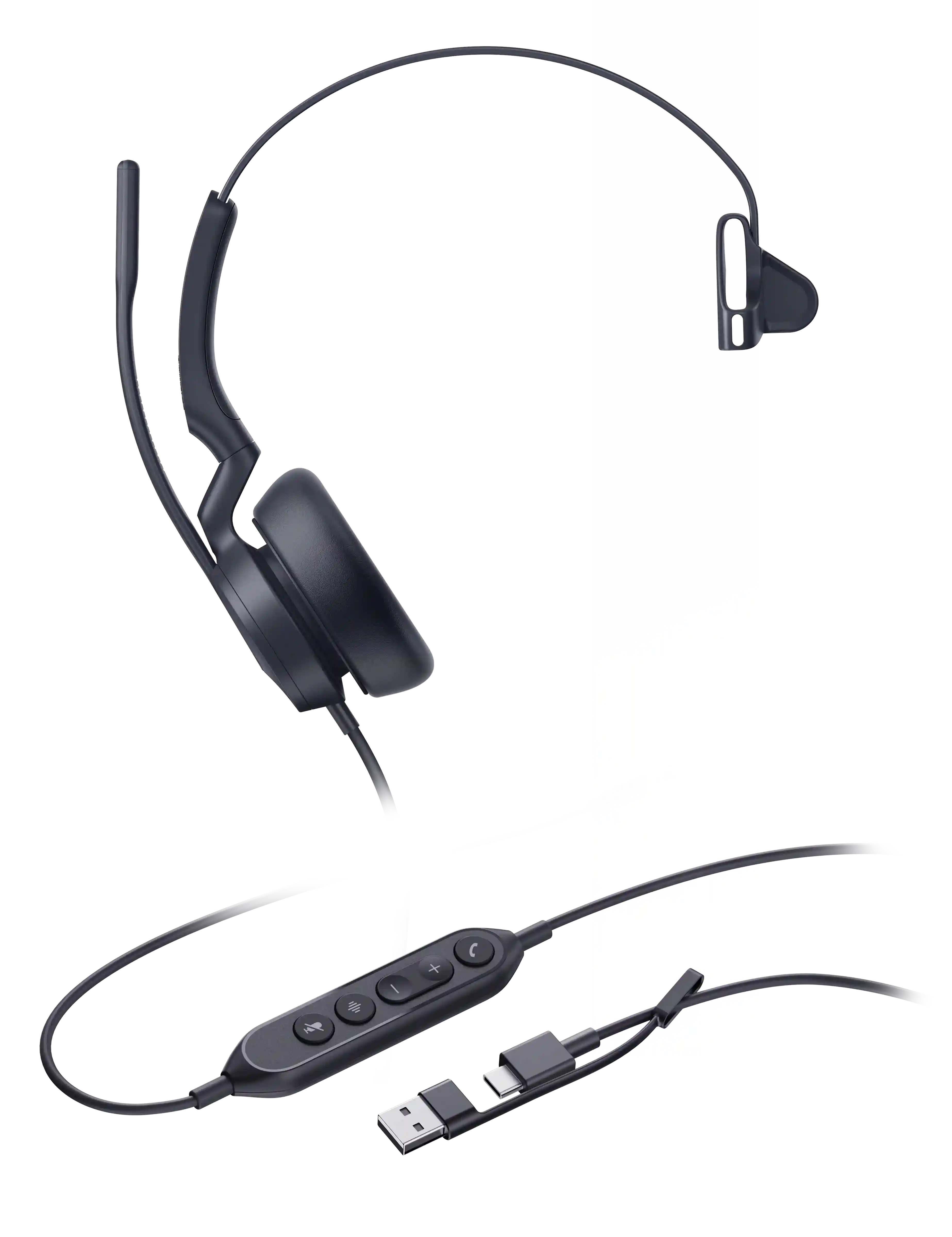 Casque filaire Yealink UH46 Mono noir avec micro IA