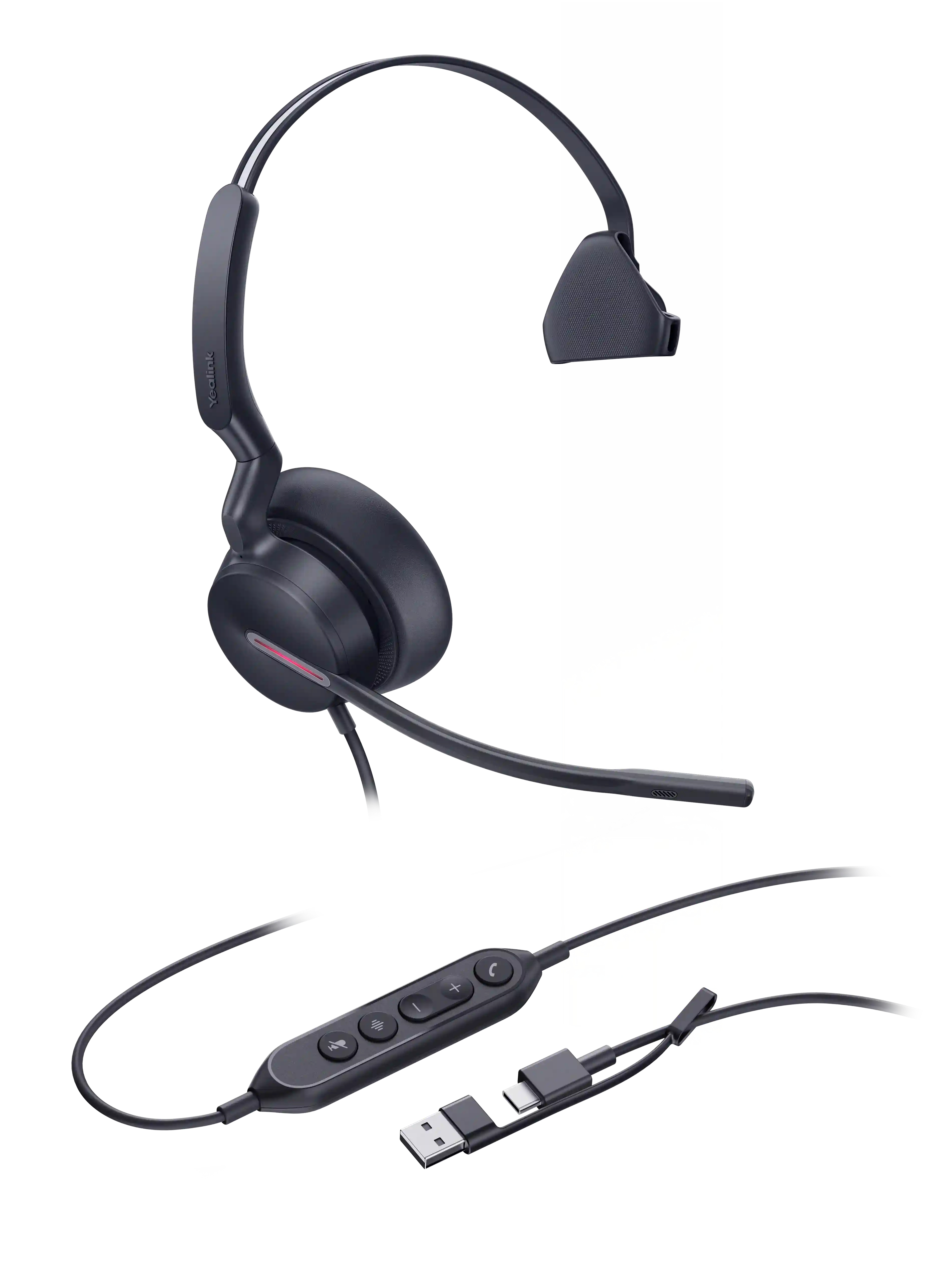 Yealink UH46 Mono connecté en USB-C sur ordinateur portable