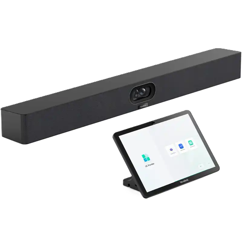 Pack visioconférence Yealink MeetingBar A40 + CTP25. Interface tactile Microsoft Teams sur Yealink CTP25
