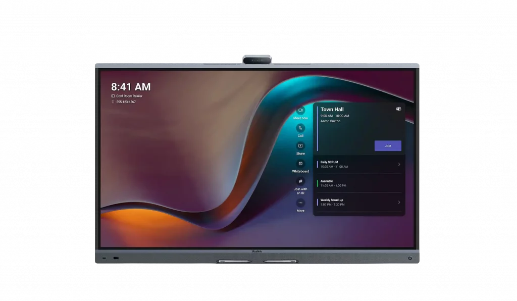 Visioconférence 4K haute définition sur Yealink MeetingBoard 86 Pro