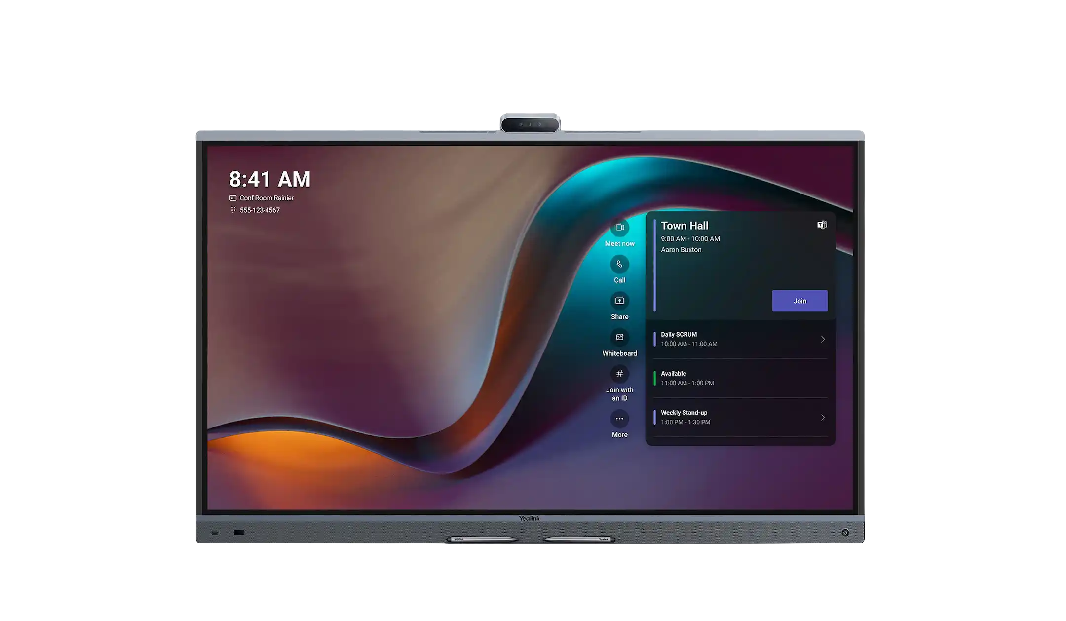 Visioconférence 4K haute définition sur Yealink MeetingBoard 86 Pro