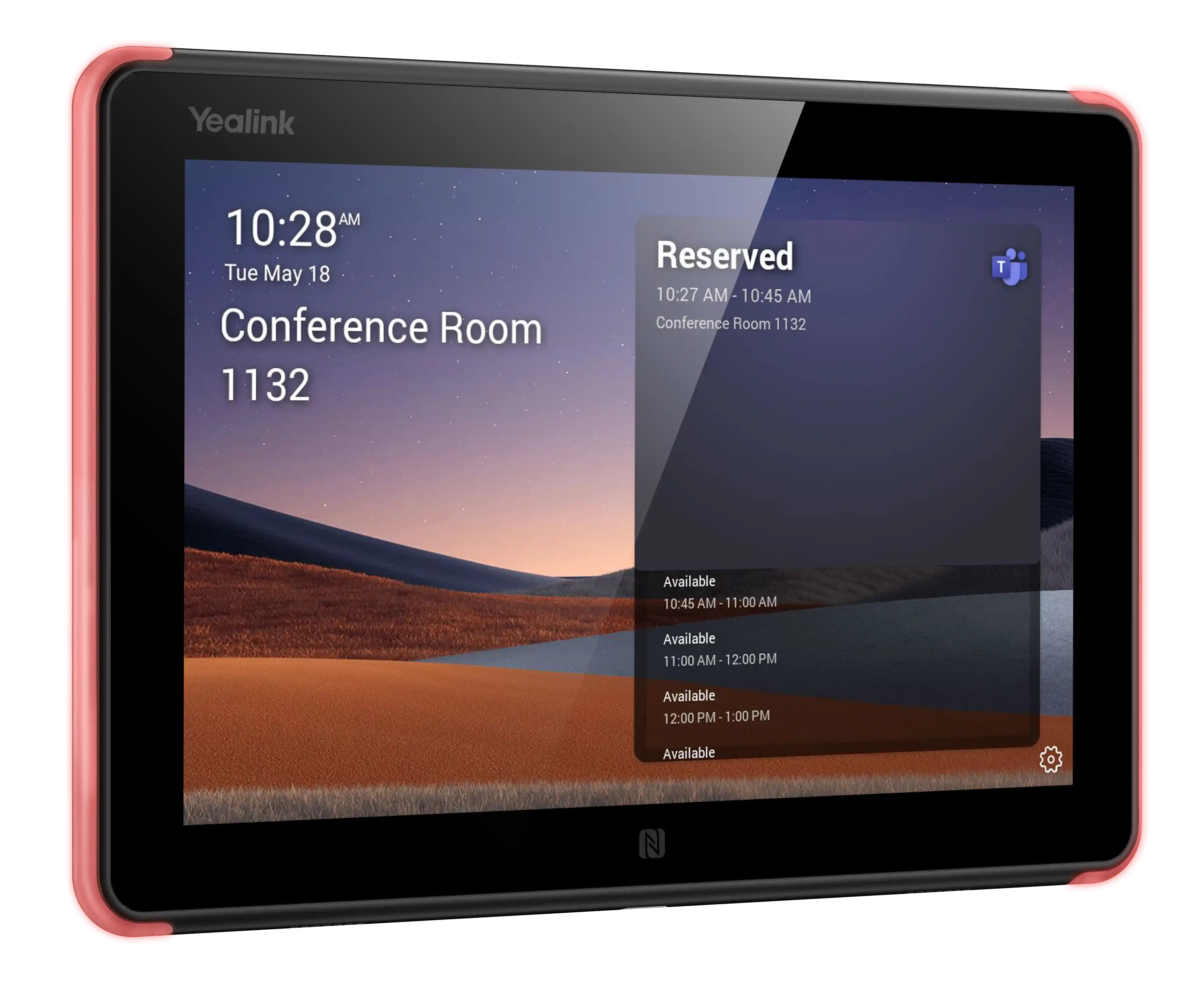 RoomPanel Plus Yealink avec capteurs de proximité et luminosité