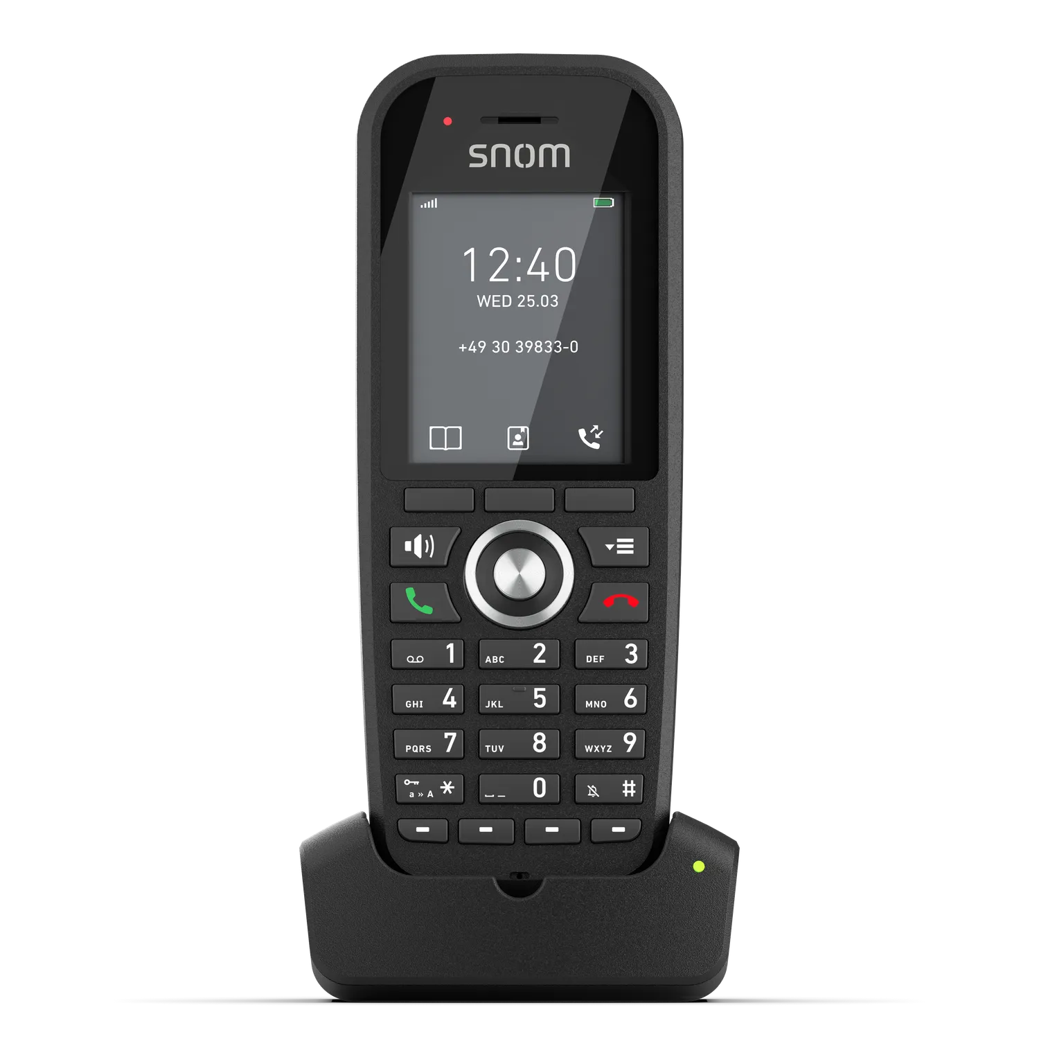 Téléphone sans fil Snom M30 sur socle de chargement