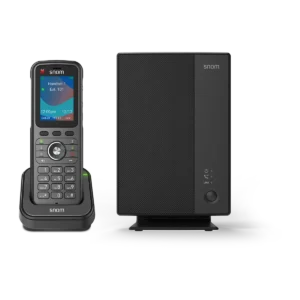 Pack Snom M256 : base DECT M250 et combiné M56 vue de face