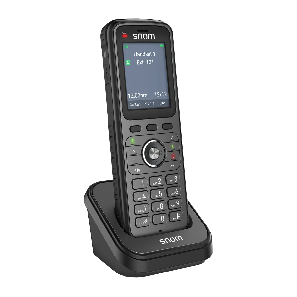 Combiné DECT Snom M56 IP67 vu de trois quart gauche