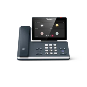 Téléphone Microsoft Teams Yealink MP58 E2 vu de face, écran en mode sombre